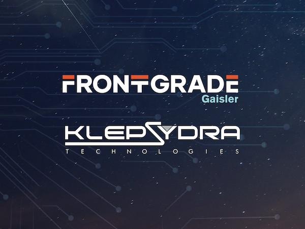 Logos for Klepsydra AI and Frontgrade Gaisler